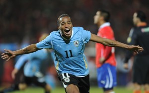 Uruguayan midfielder Alvaro Pereira cele